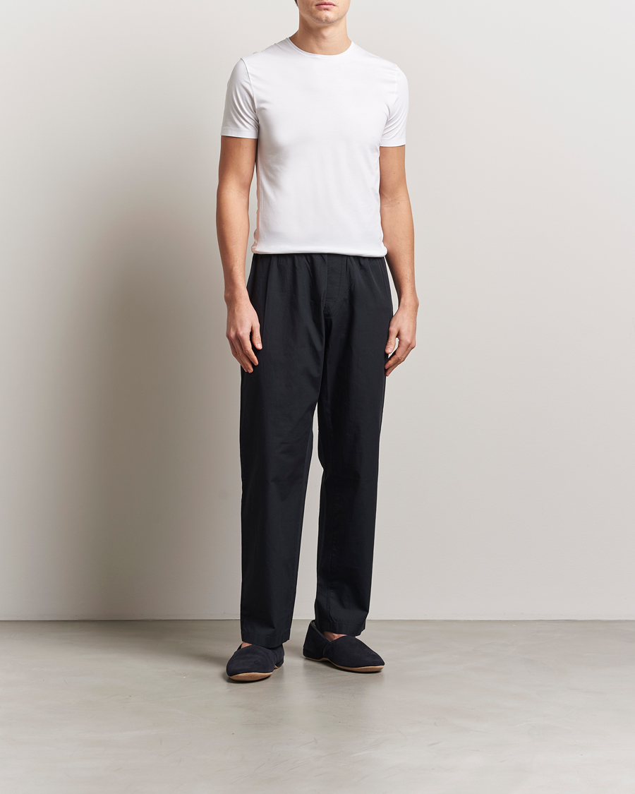 Uomini | T-shirt | Derek Rose | Pima Cotton Crew Neck T-Shirt White