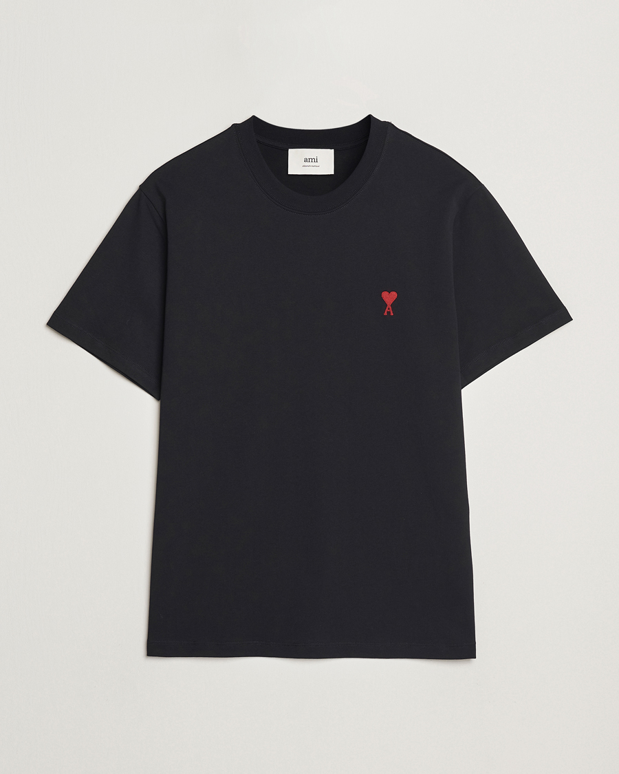 Uomini | T-shirt | AMI | Heart Logo T-Shirt Black