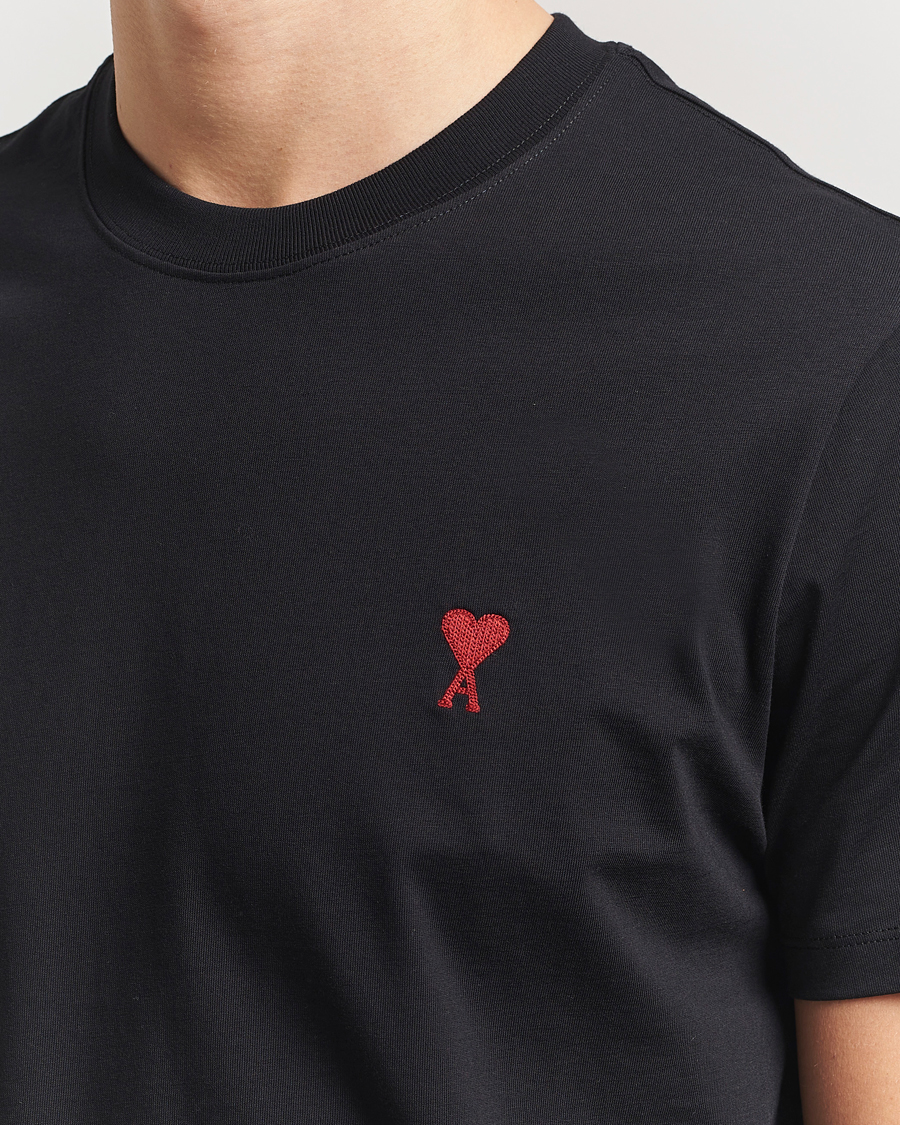 Uomini | T-shirt | AMI | Heart Logo T-Shirt Black