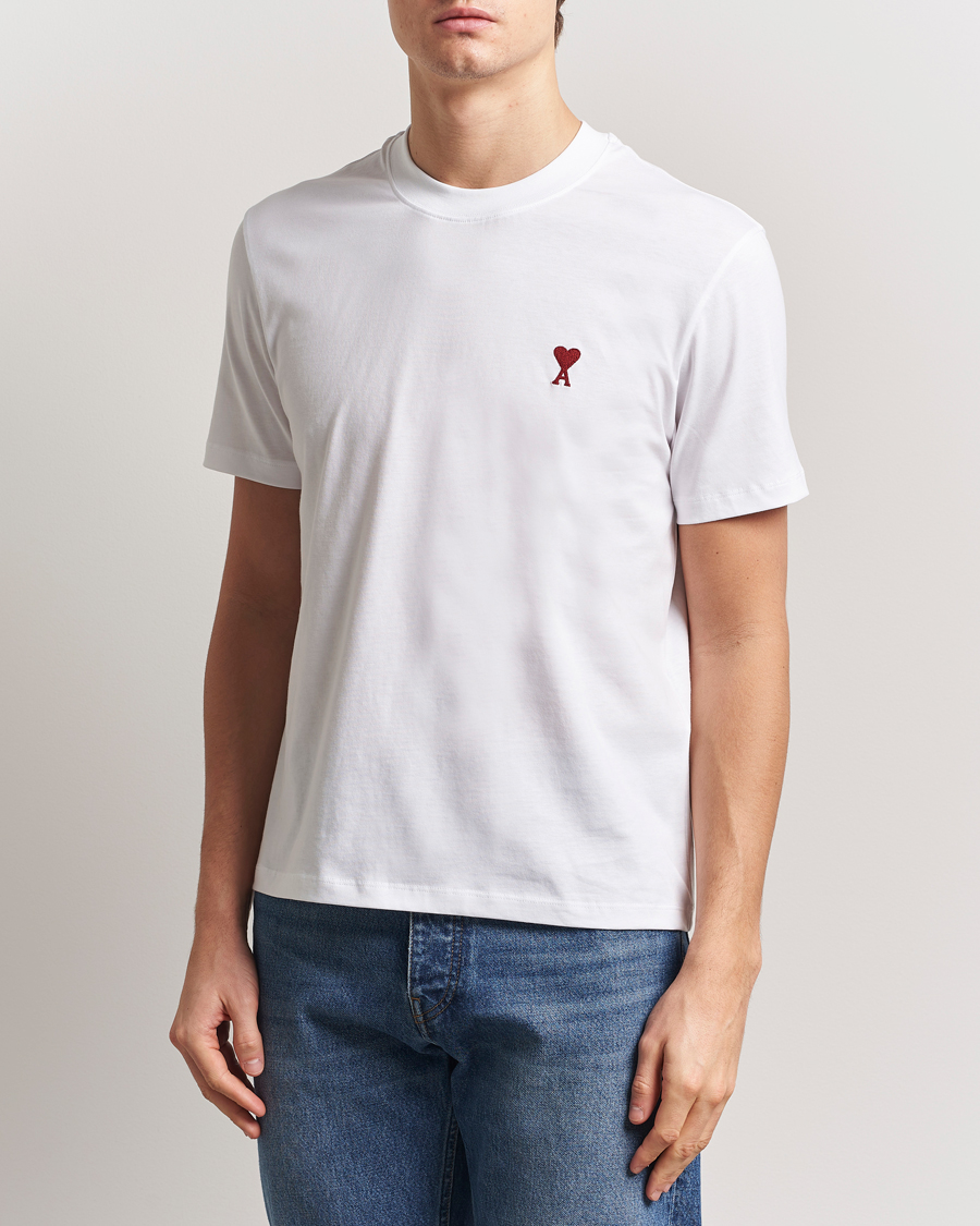 Uomini | T-shirt | AMI | Heart Logo T-Shirt White