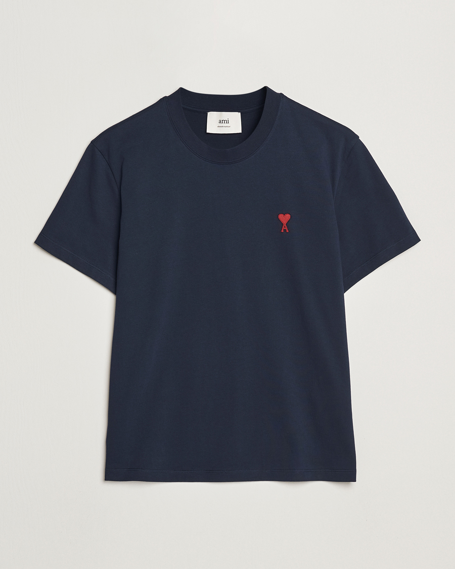 Uomini | T-shirt | AMI | Heart Logo T-Shirt Night Blue