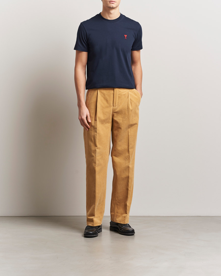 Uomini | T-shirt | AMI | Heart Logo T-Shirt Night Blue