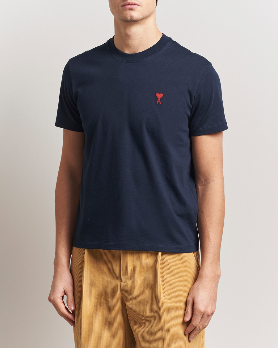 Uomini | T-shirt | AMI | Heart Logo T-Shirt Night Blue
