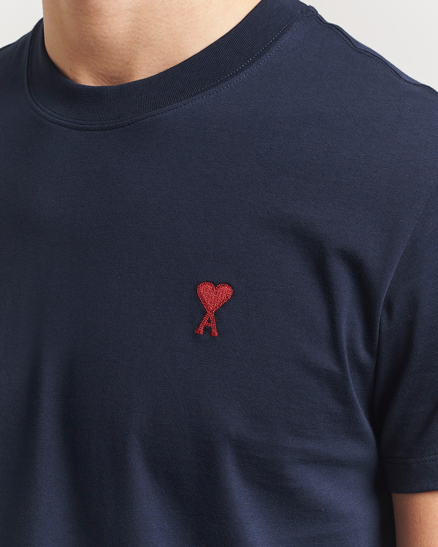 Uomini | T-shirt | AMI | Heart Logo T-Shirt Navy