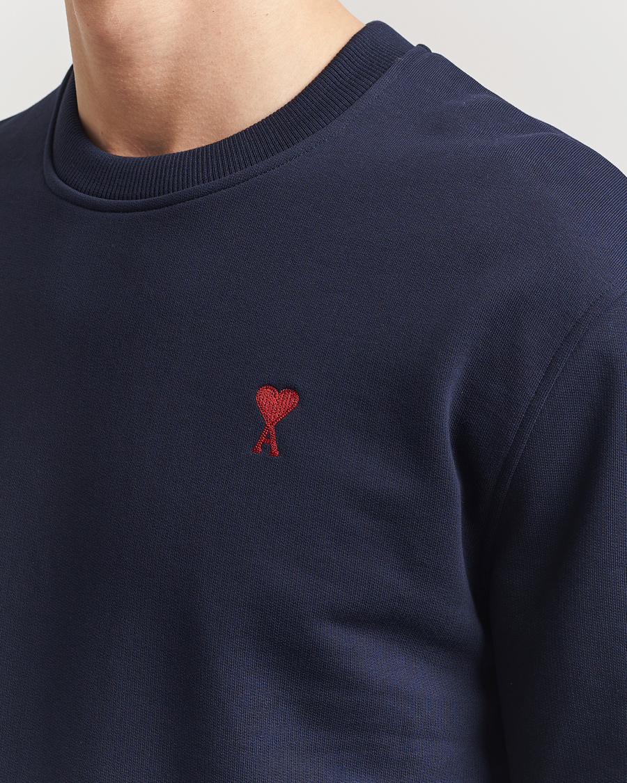 Uomini | Maglieria | AMI | Heart Logo Sweatshirt Night Blue