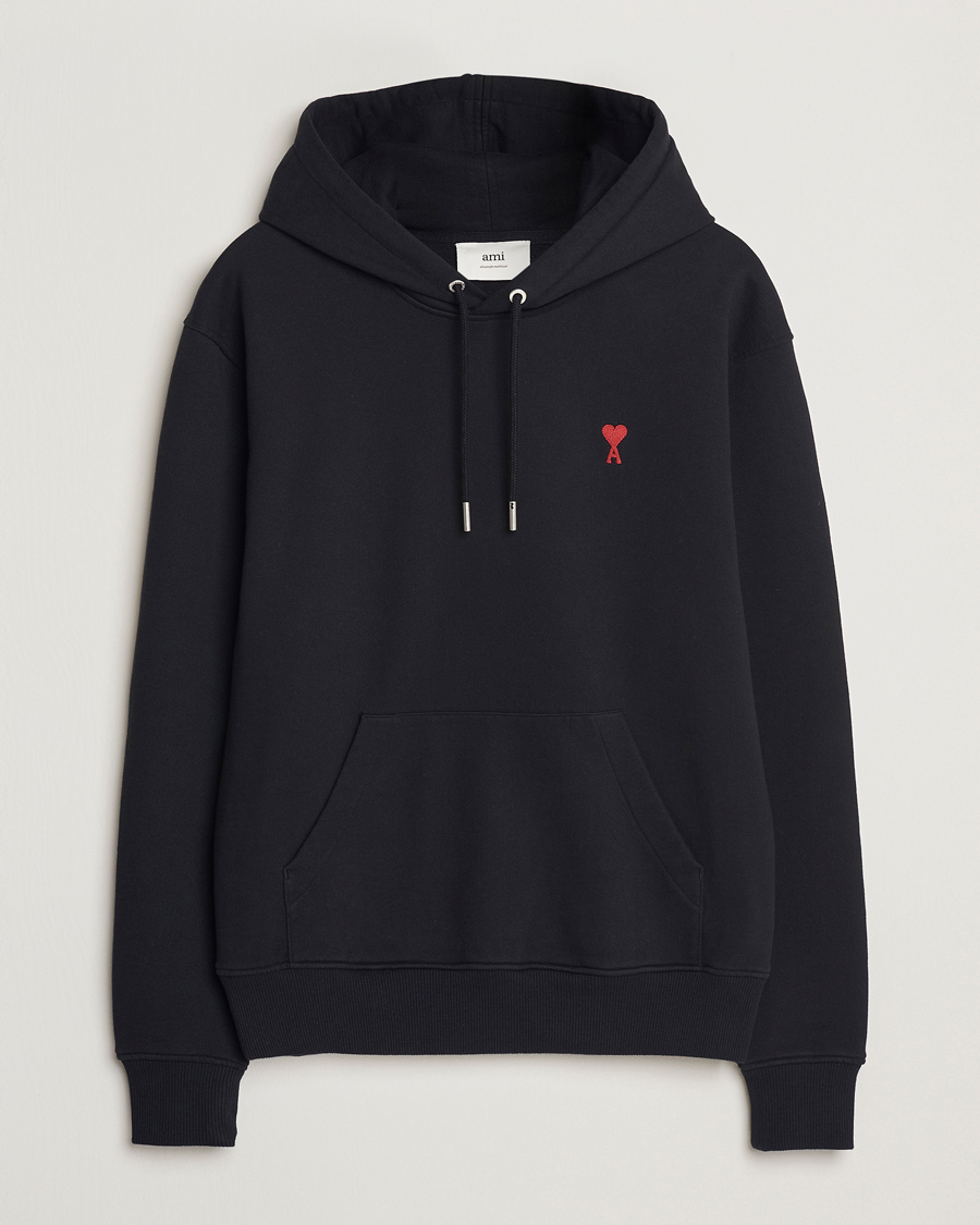 Uomini | Maglieria | AMI | Heart Logo Hoodie Black
