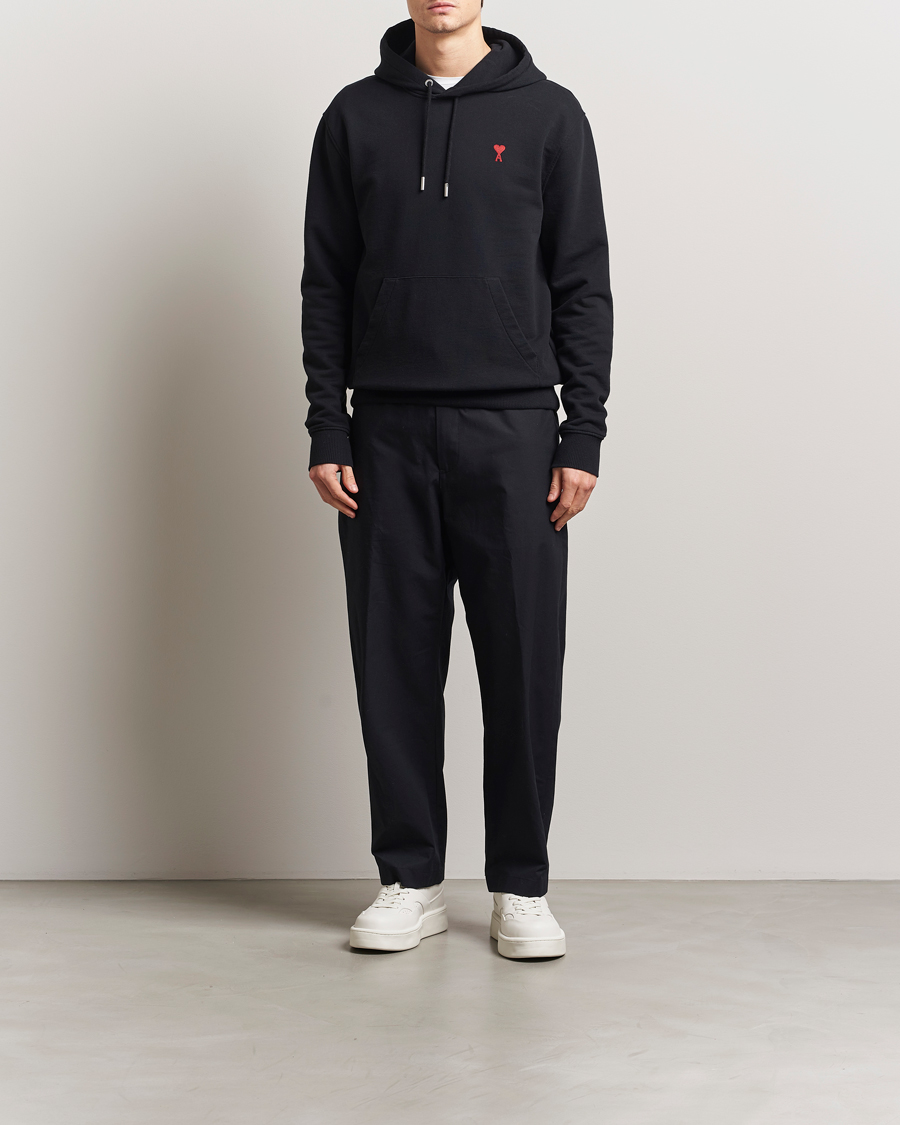 Uomini | Maglieria | AMI | Heart Logo Hoodie Black