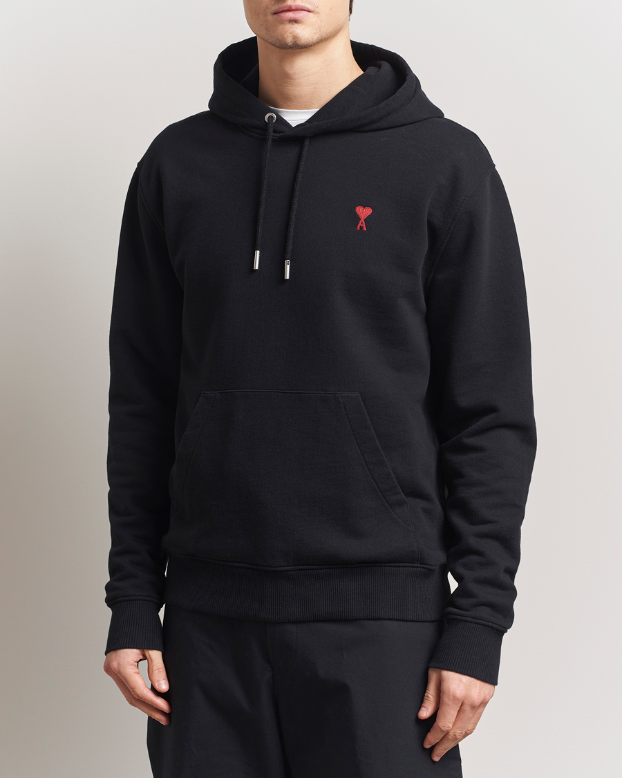 Uomini | Maglieria | AMI | Heart Logo Hoodie Black