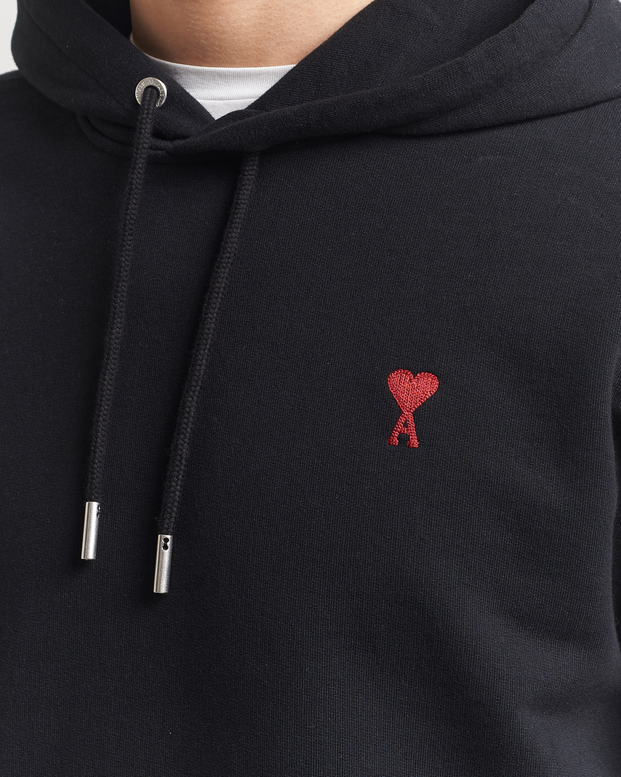 Uomini | Maglieria | AMI | Heart Logo Hoodie Black