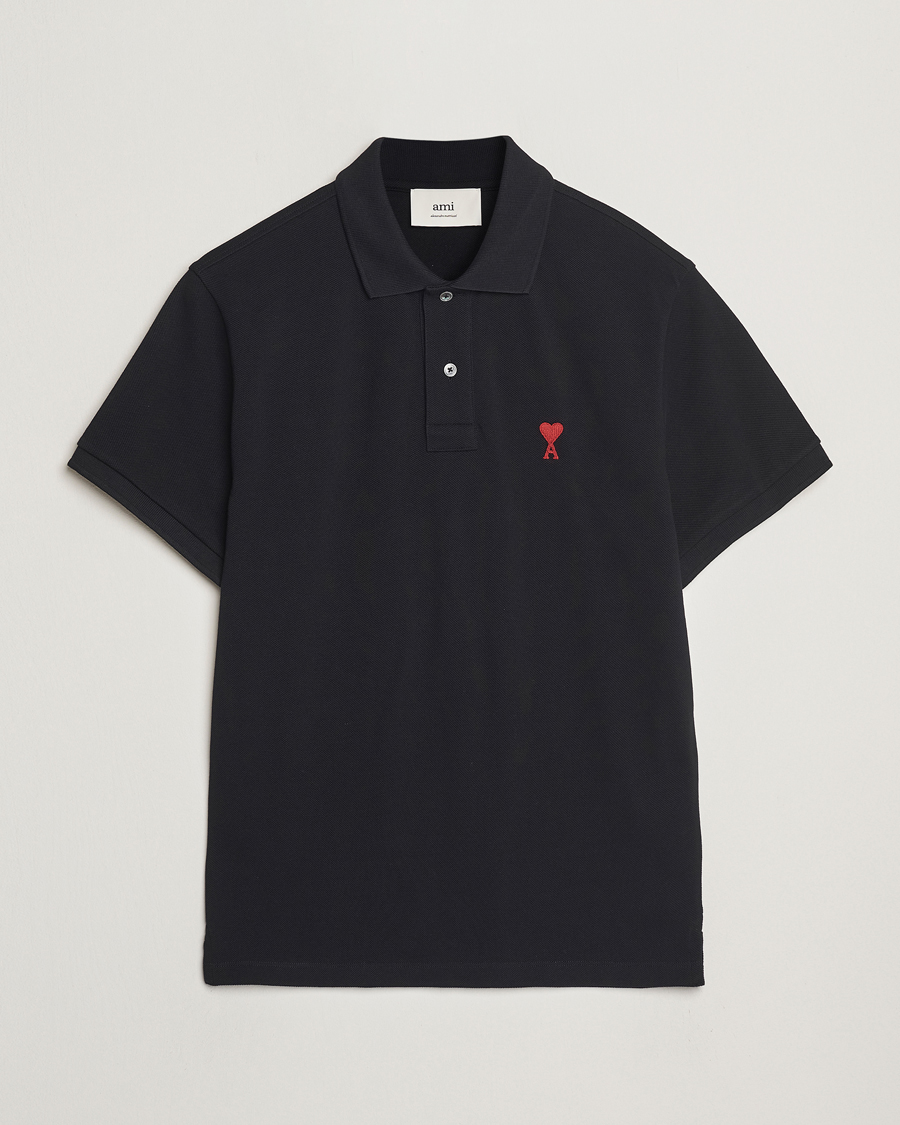 Uomini | Polo | AMI | Heart Logo Polo Black