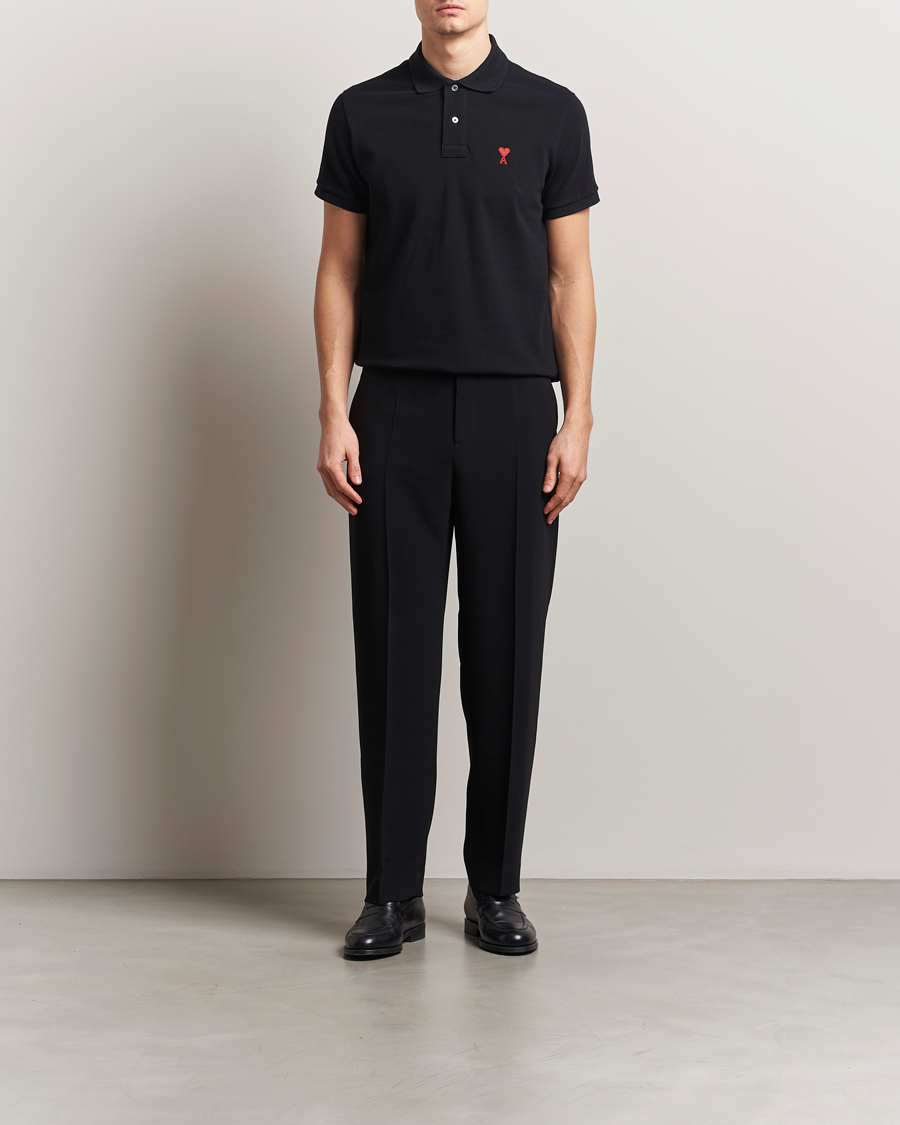Uomini | Polo | AMI | Heart Logo Polo Black