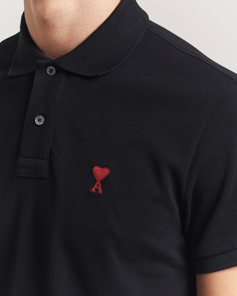 Uomini | Polo | AMI | Heart Logo Polo Black