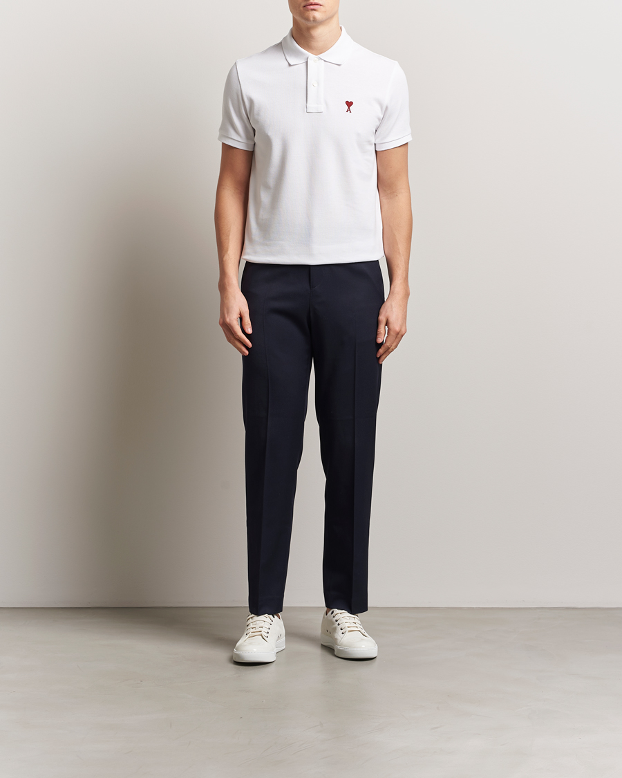 Uomini | Polo | AMI | Heart Logo Polo White