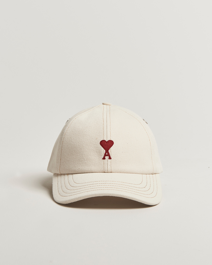 Uomini | AMI Heart Logo Cap White Cream | AMI | Heart Logo Cap White Cream