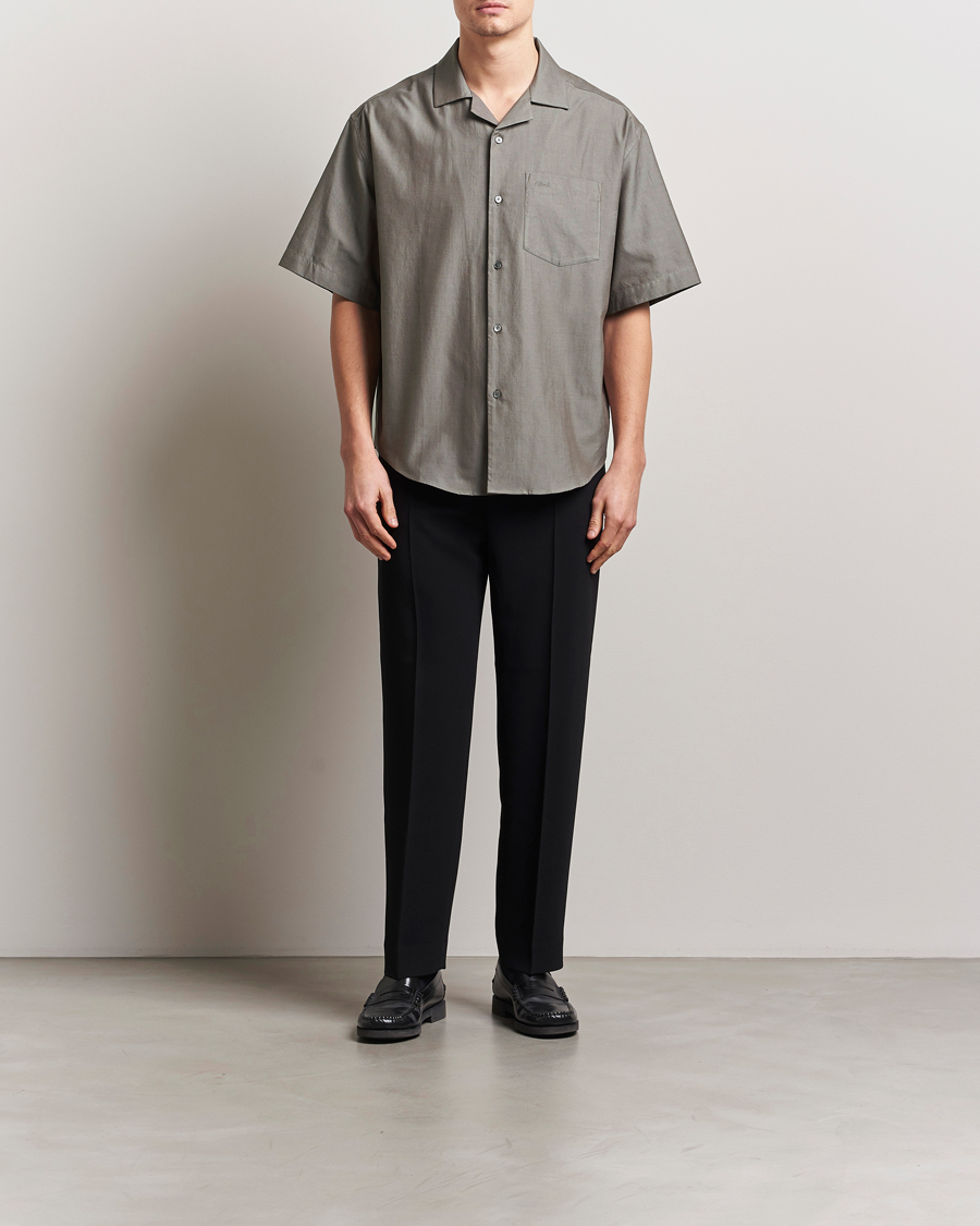 Uomini | Camicie | AMI | Short Sleeve Boxy Shirt Smoke Grey