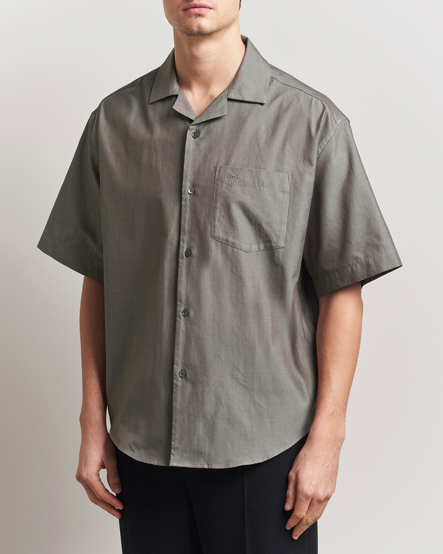 Uomini | Camicie | AMI | Short Sleeve Boxy Shirt Smoke Grey