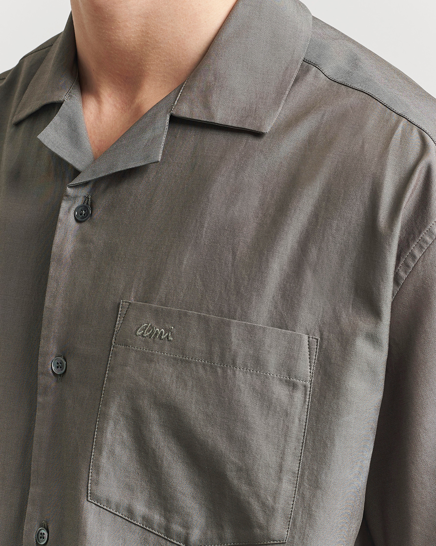 Uomini | Camicie | AMI | Short Sleeve Boxy Shirt Smoke Grey