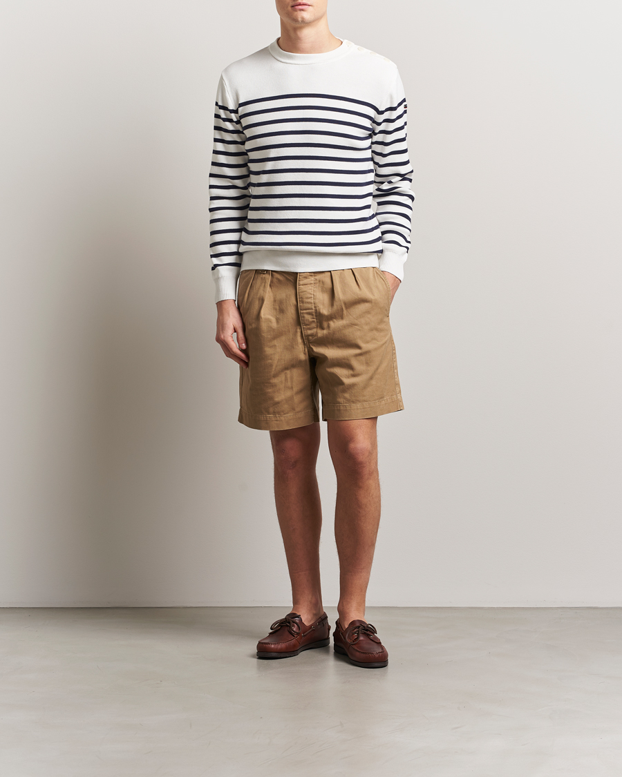 Uomini | Maglieria | Armor-lux | Groix Striped Sweater Milk/Navy