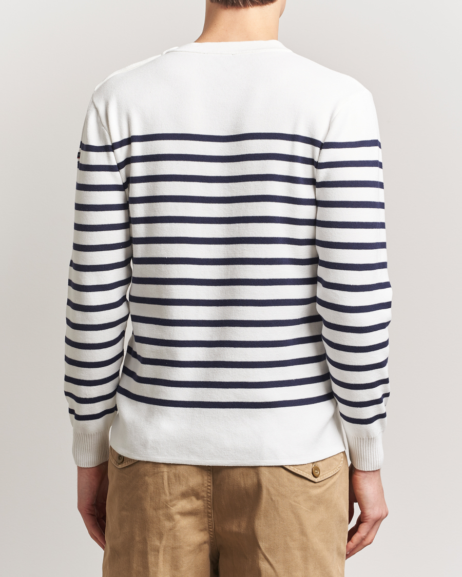 Uomini | Maglieria | Armor-lux | Groix Striped Sweater Milk/Navy