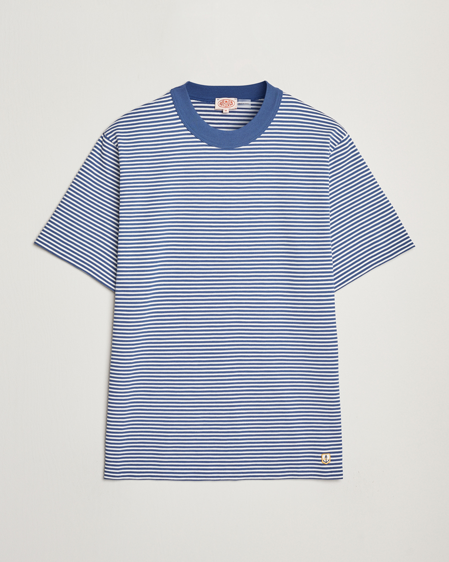 Uomini | T-shirt | Armor-lux | Callac Héritage Stripe T-Shirt Obscur/Milk