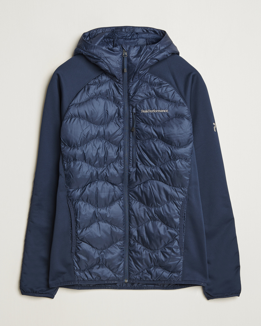 Uomini | Giacche | Peak Performance | Helium Down Hooded Hybrid Jacket Blue Shadow