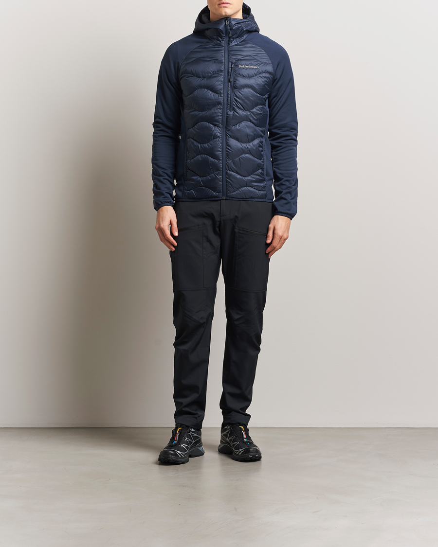 Uomini | Giacche | Peak Performance | Helium Down Hooded Hybrid Jacket Blue Shadow