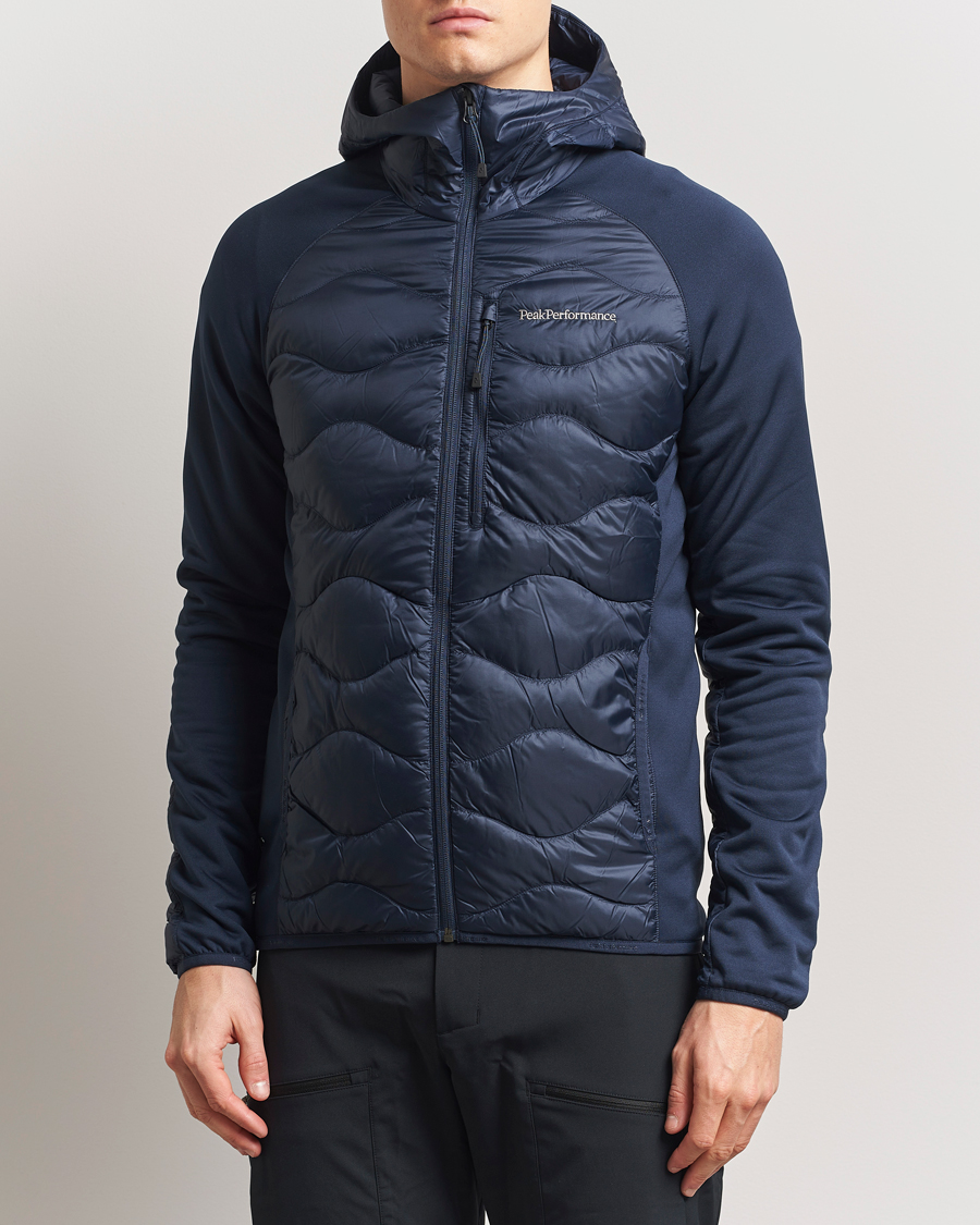 Uomini | Giacche | Peak Performance | Helium Down Hooded Hybrid Jacket Blue Shadow