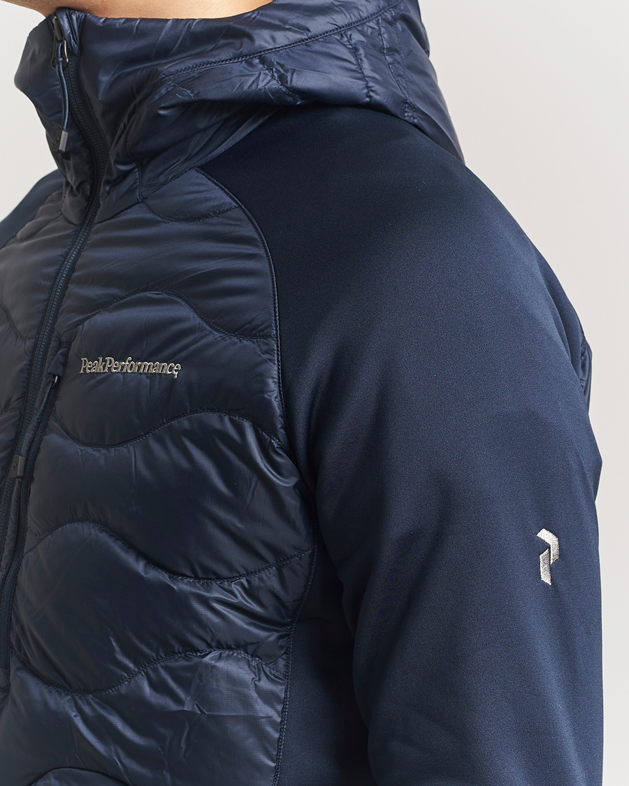 Uomini | Giacche | Peak Performance | Helium Down Hooded Hybrid Jacket Blue Shadow