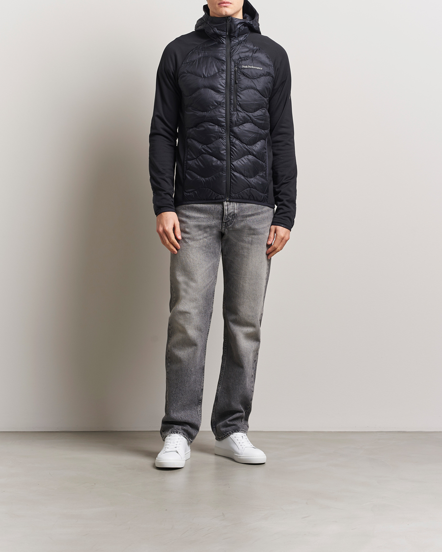 Uomini | Giacche | Peak Performance | Helium Down Hooded Hybrid Jacket Black
