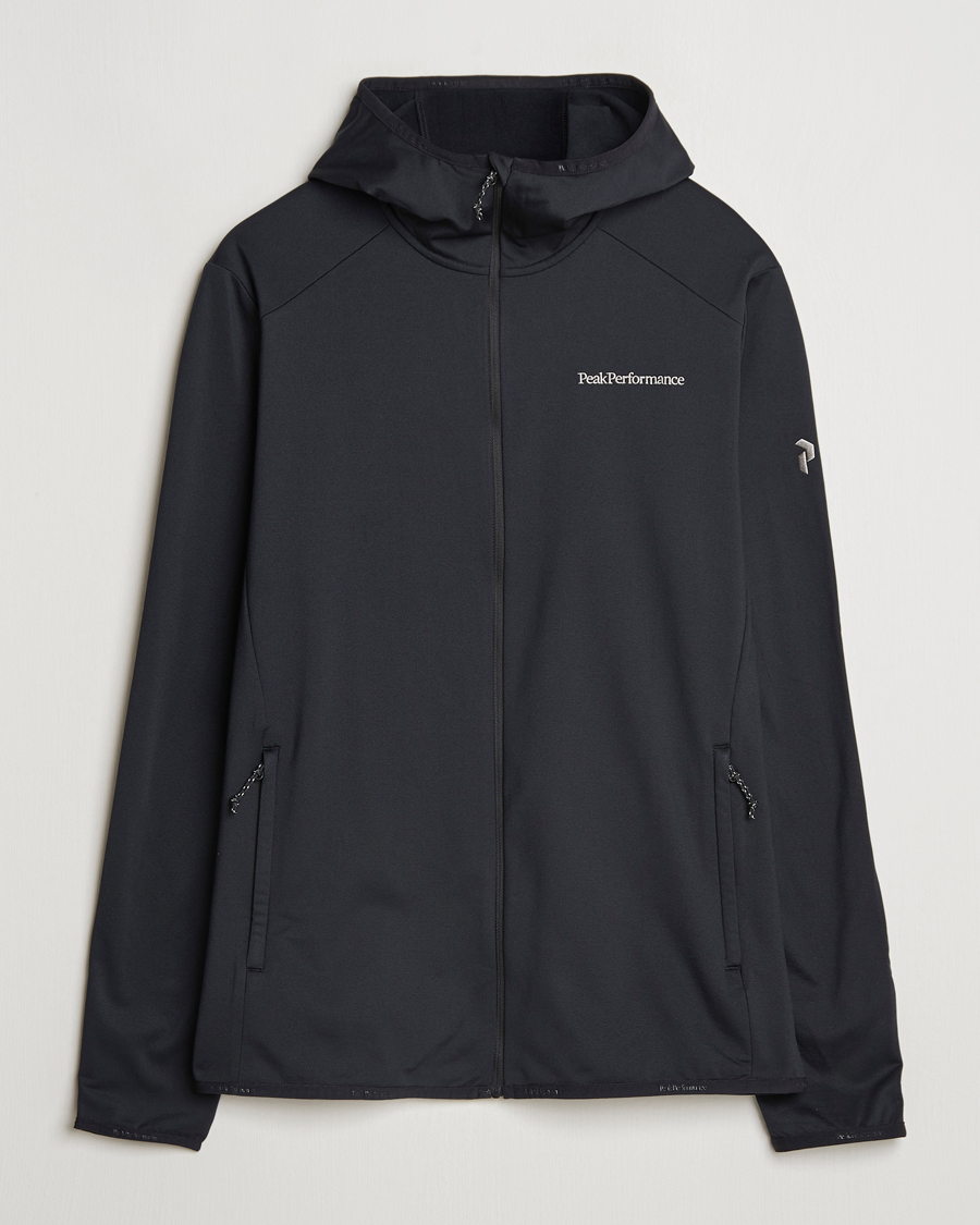 Uomini | Maglieria | Peak Performance | Light Hooded Full Zip Black