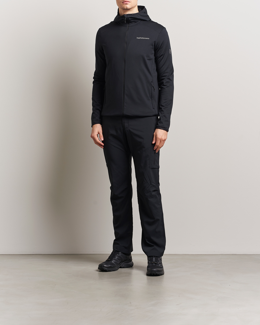 Uomini | Maglieria | Peak Performance | Light Hooded Full Zip Black