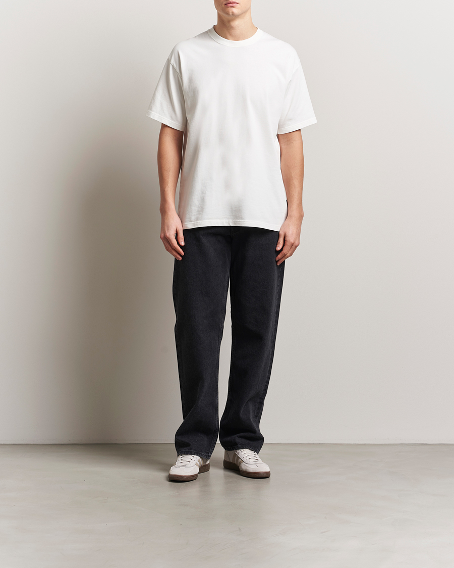 Uomini | T-shirt | Peak Performance | Heavy Cotton Crew Neck T-Shirt Off White