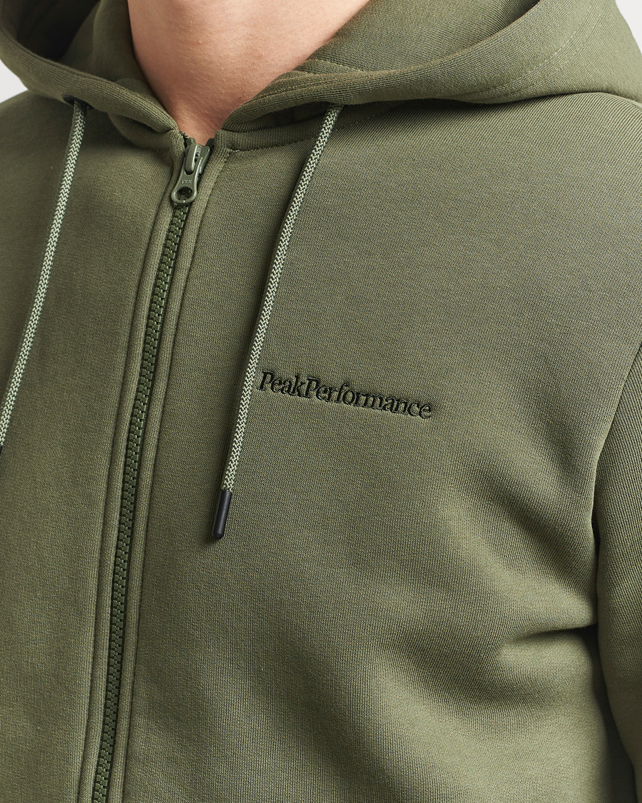Uomini | Maglieria | Peak Performance | Original Full Zip Hoodie Pine Needle