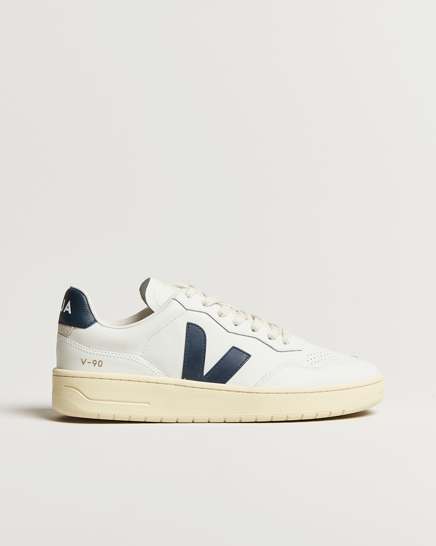 Uomini | Sneakers | Veja | V-90 Sneaker Extra White/Nautico