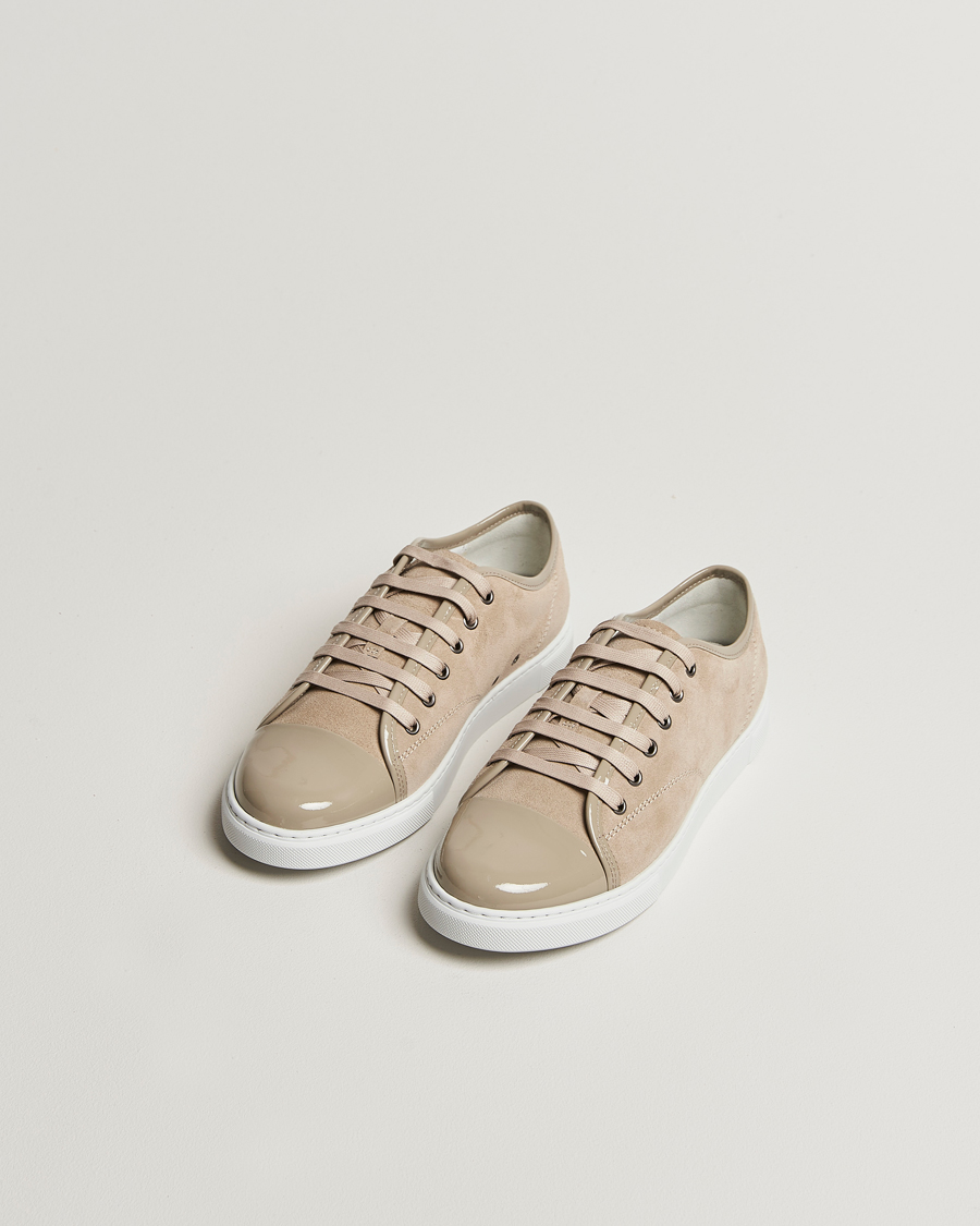 Uomini | Lanvin Womens Patent Cap Toe Sneaker Beige | Lanvin | Womens Patent Cap Toe Sneaker Beige