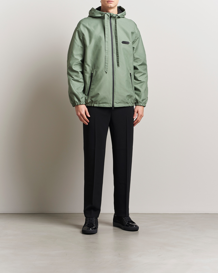 Uomini | Giacche | Lanvin | Hooded Windbreaker Sage Green