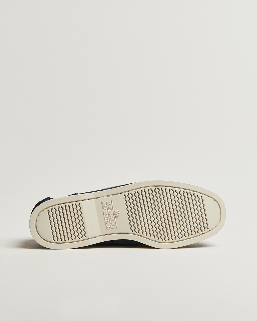 Uomini | Scarpe da barca | Sebago | Docksides Portland Jib Boat Shoe Navy/Grey