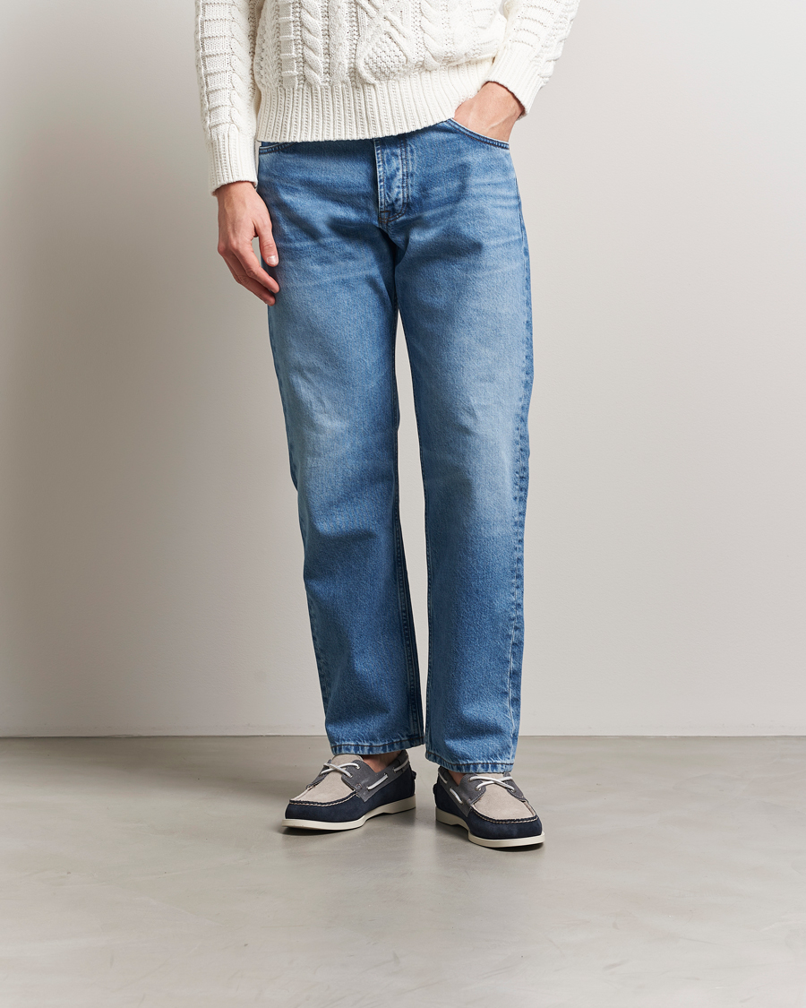 Uomini | Scarpe da barca | Sebago | Docksides Portland Jib Boat Shoe Navy/Grey