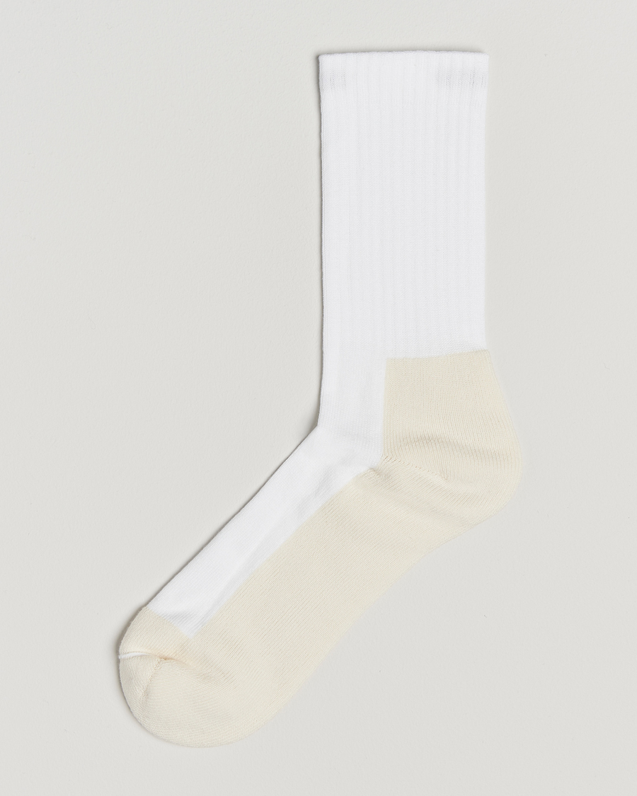Uomini | Biancheria intima | Sweyd | Two Tone Cotton Socks Off White/White