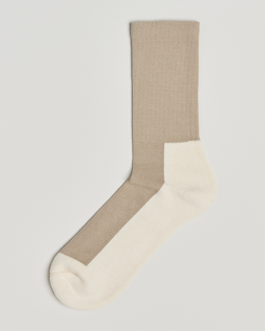 Uomini | Biancheria intima | Sweyd | Two Tone Cotton Socks Sand/Off White