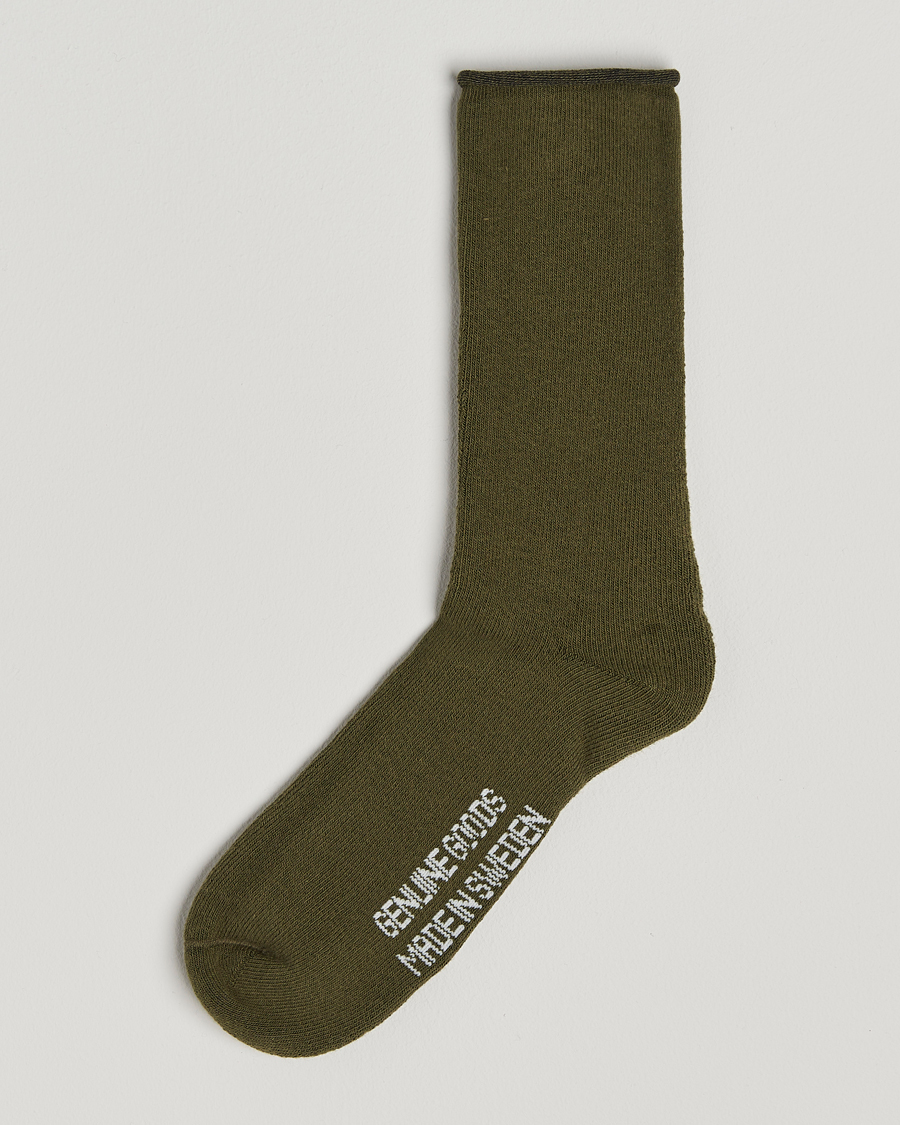 Uomini | Biancheria intima | Sweyd | Cotton Cabin Socks Army Green
