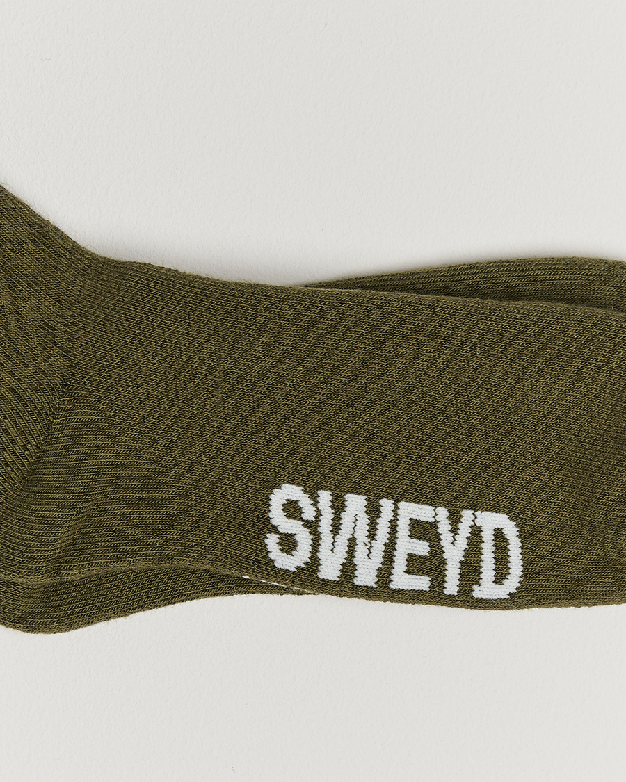 Uomini | Biancheria intima | Sweyd | Cotton Cabin Socks Army Green