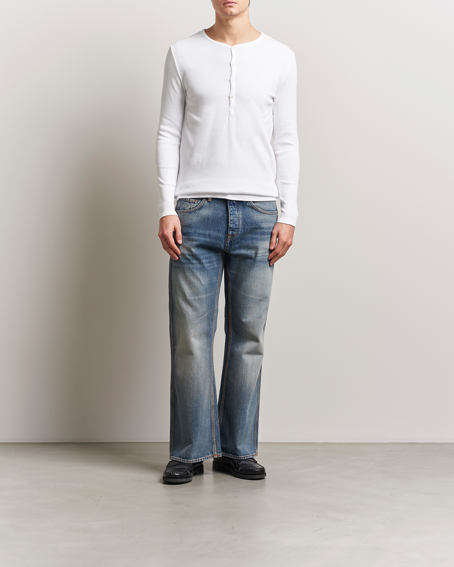 Uomini | Maglieria | Tiger of Sweden | Roye Long Sleeve Henley Pure White