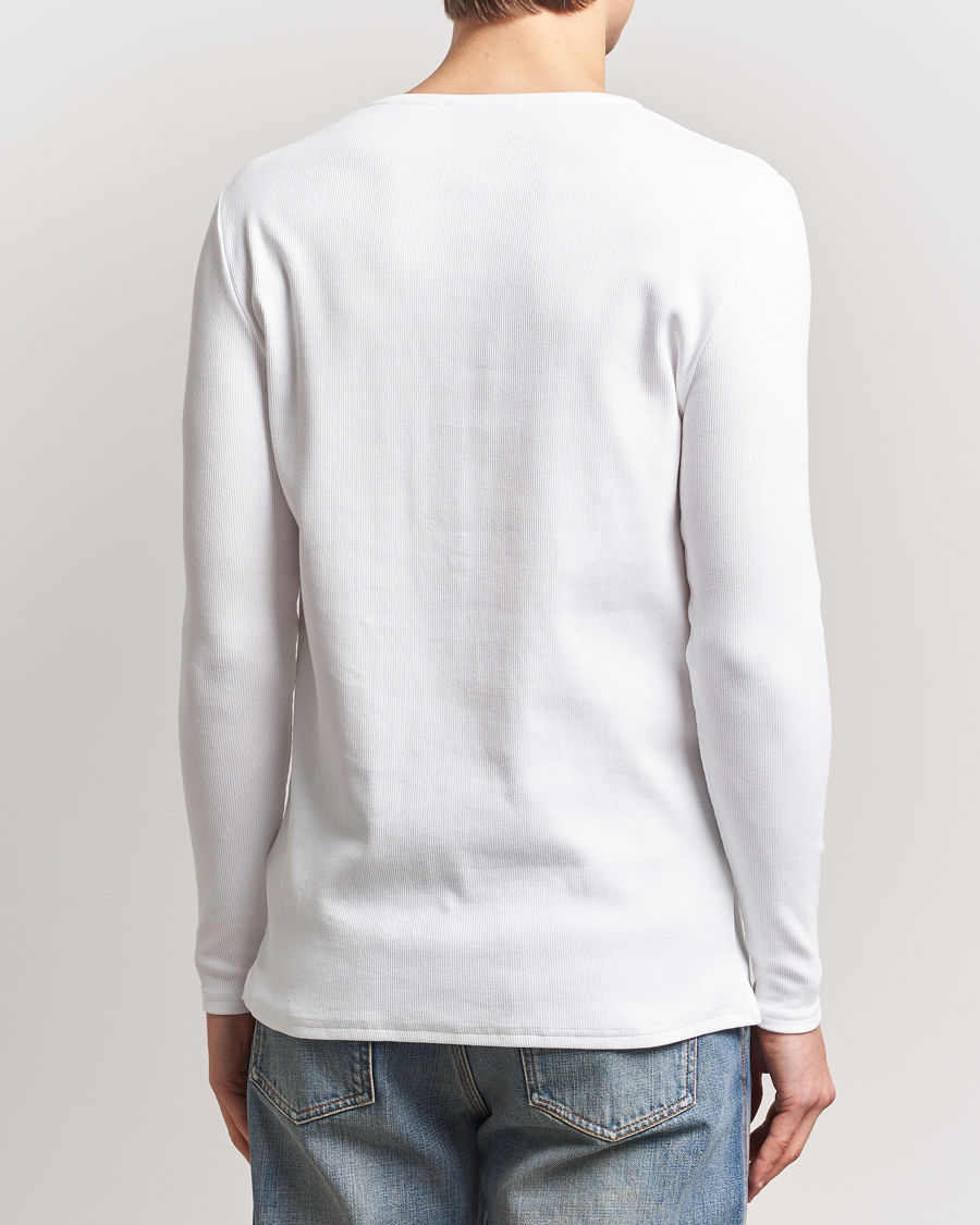 Uomini | Maglieria | Tiger of Sweden | Roye Long Sleeve Henley Pure White