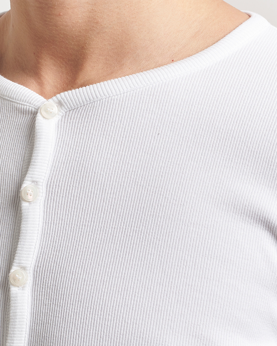 Uomini | Maglieria | Tiger of Sweden | Roye Long Sleeve Henley Pure White