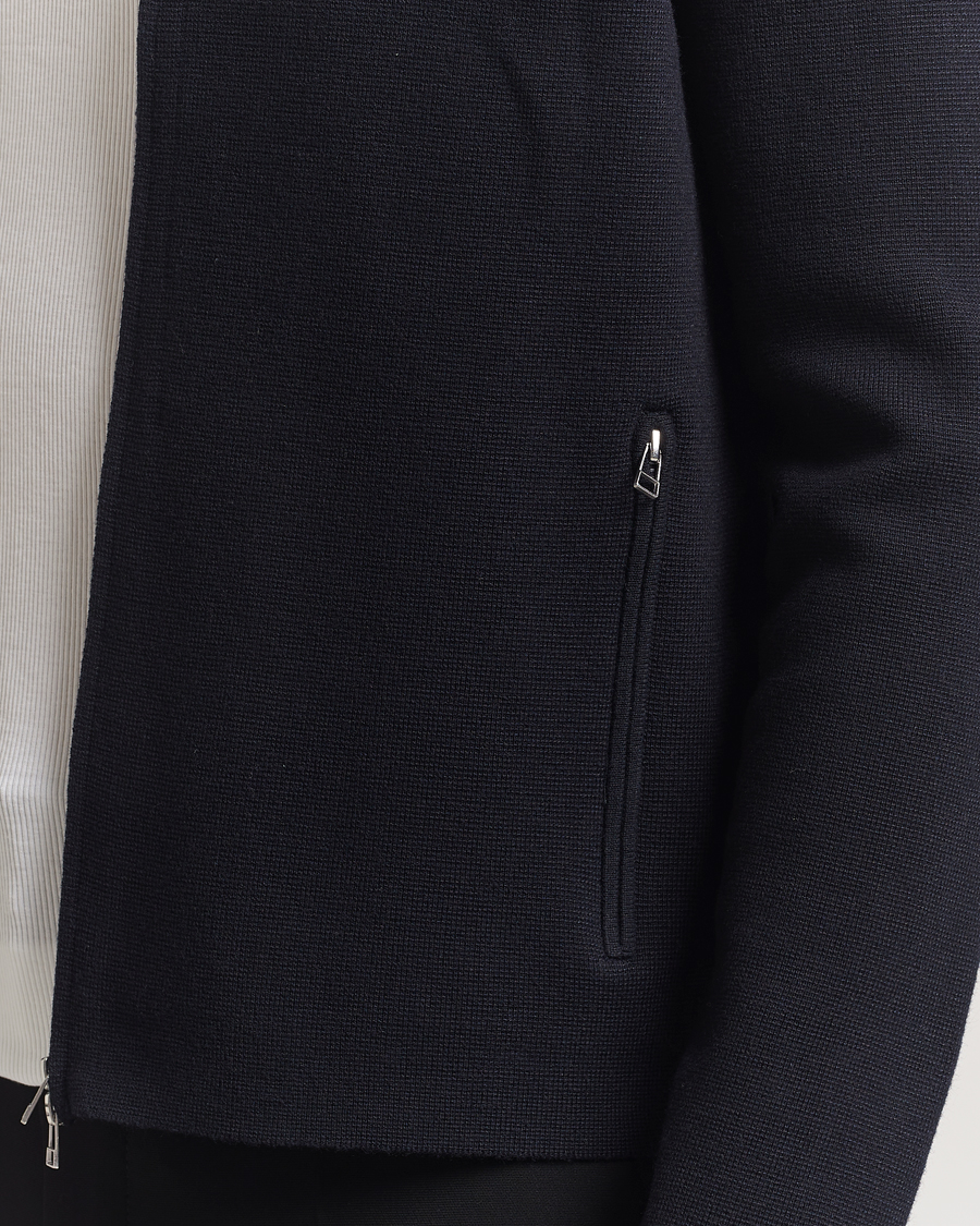 Uomini | Maglieria | Tiger of Sweden | Celyn Cotton/Wool Full Zip Light Ink
