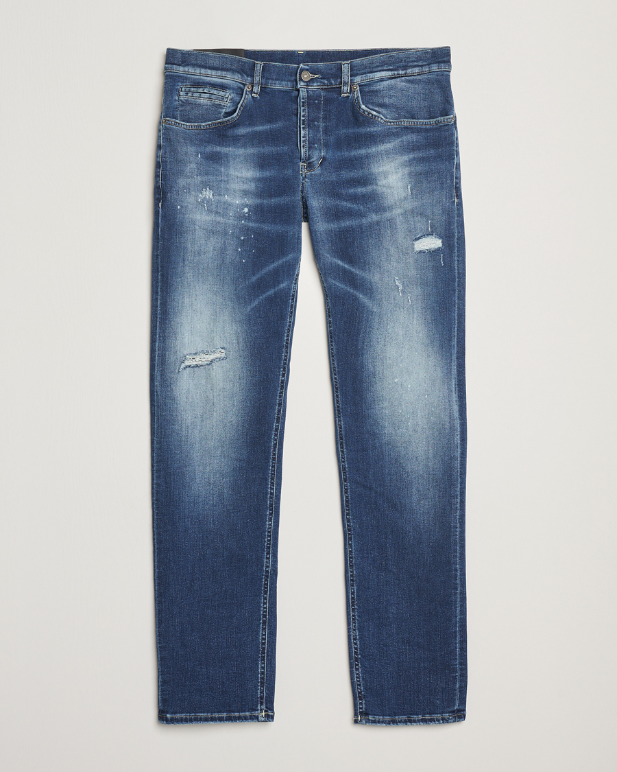 Uomini | Jeans | Dondup | George Distressed Jeans Dark Blue