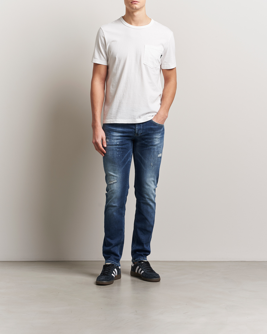 Uomini | Jeans | Dondup | George Distressed Jeans Dark Blue