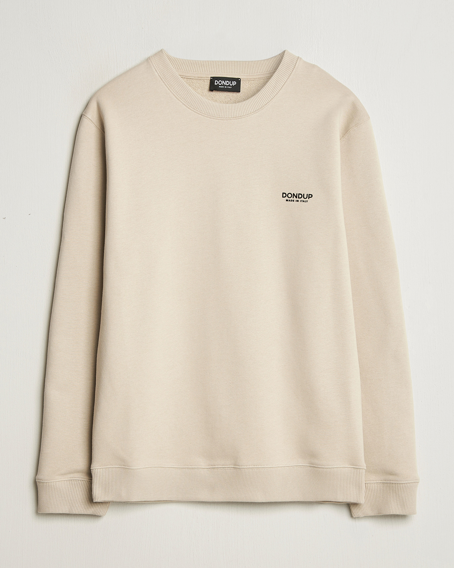 Uomini | Maglieria | Dondup | Logo Crew Neck Sweatshirt Sand