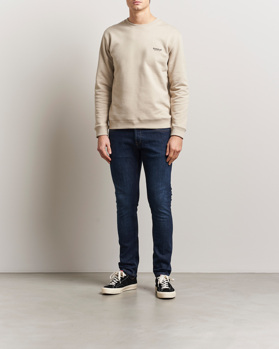 Uomini | Maglieria | Dondup | Logo Crew Neck Sweatshirt Sand
